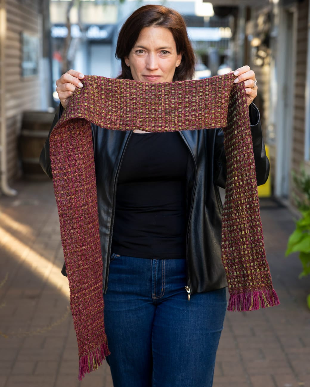 SweetGeorgia Yarns Weaving Patterns Hedgerow Lane Scarf