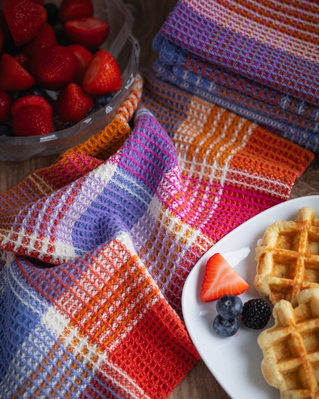 SweetGeorgia Yarns Weaving Patterns Sunday Morning Waffle Towels