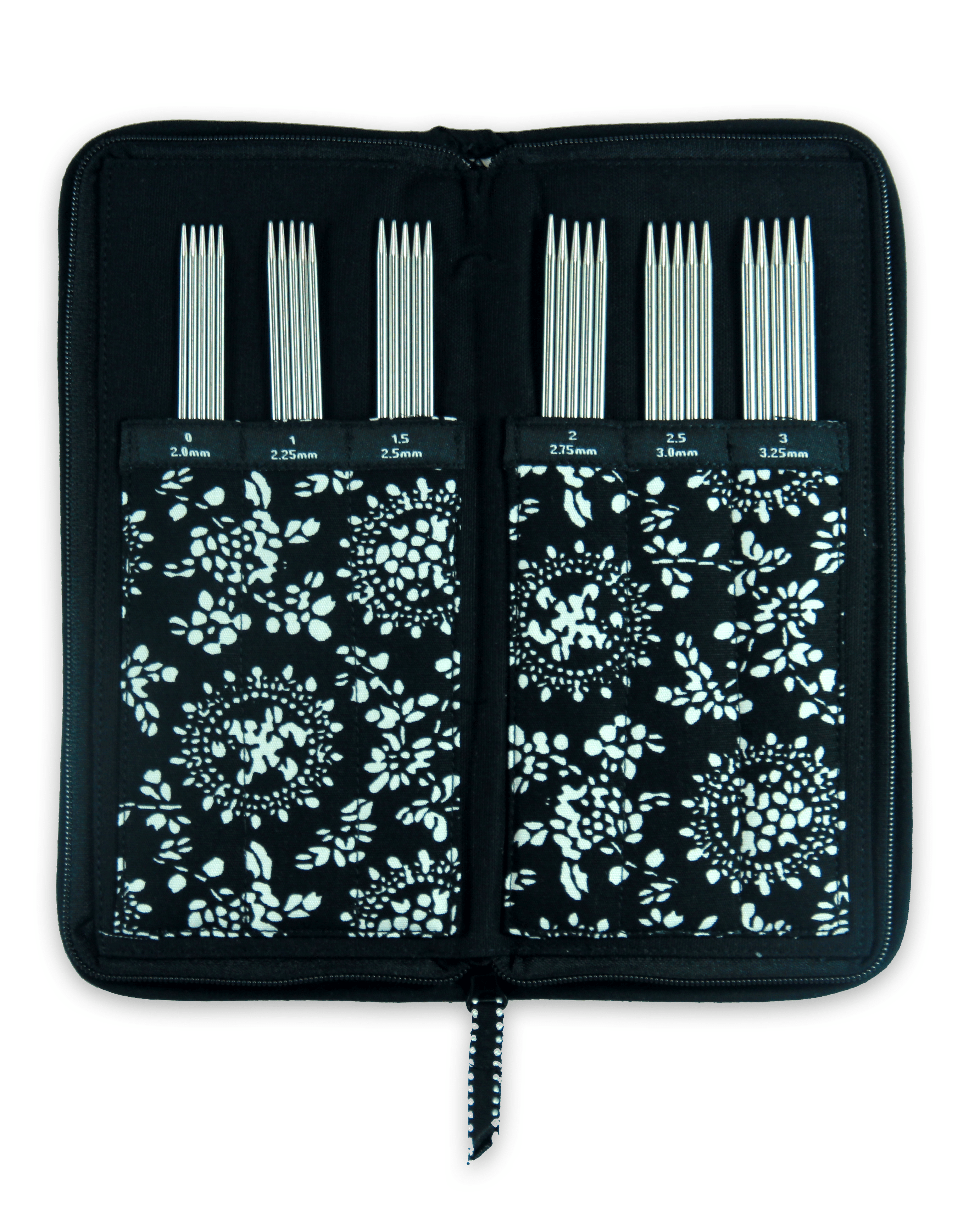 ChiaoGoo ChiaoGoo Knitting Needles ChiaoGoo / Sock Set Steel 6" DPN US 1-3 (2.25-3.25 mm)