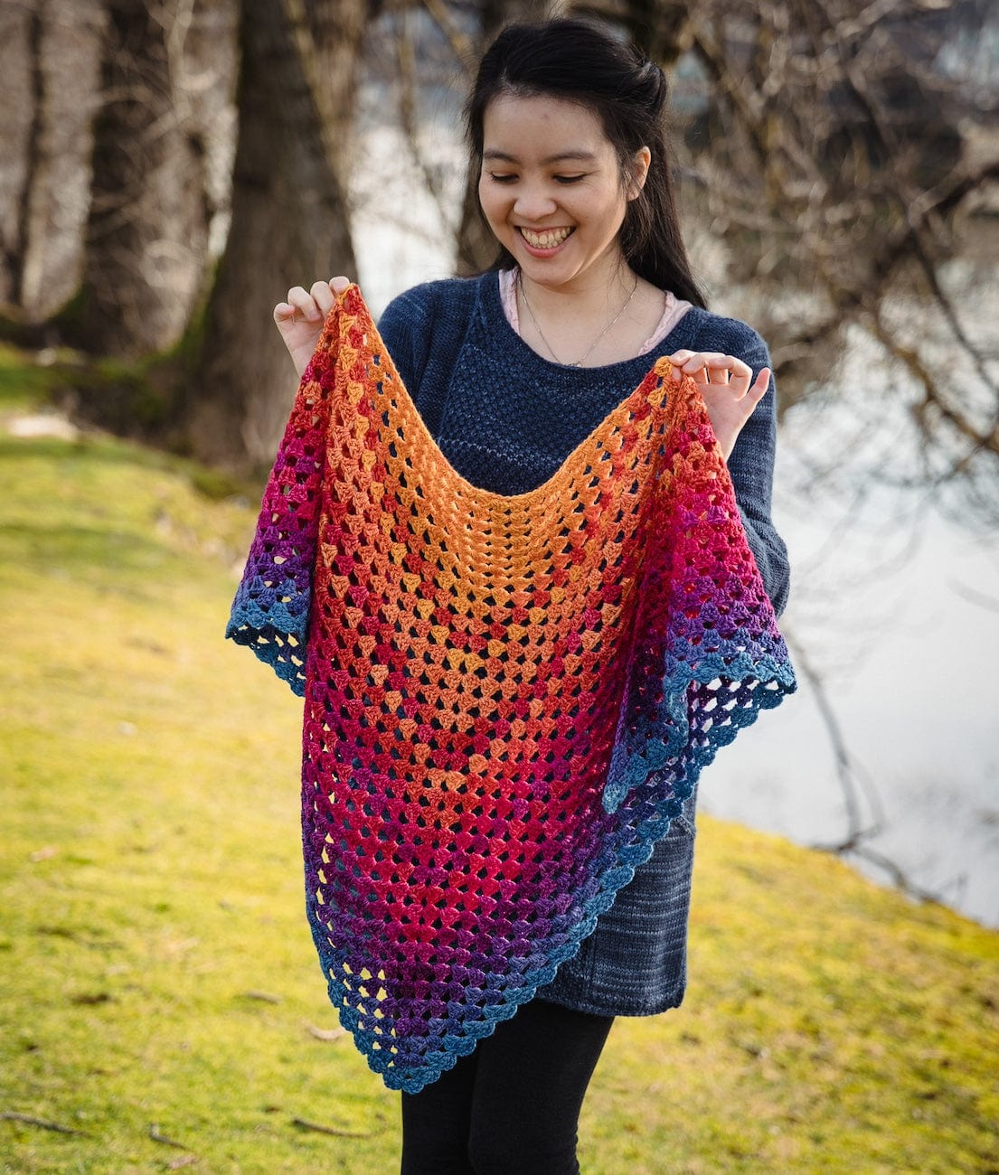 SweetGeorgia Yarns Crochet Patterns Coast to Colour Shawl