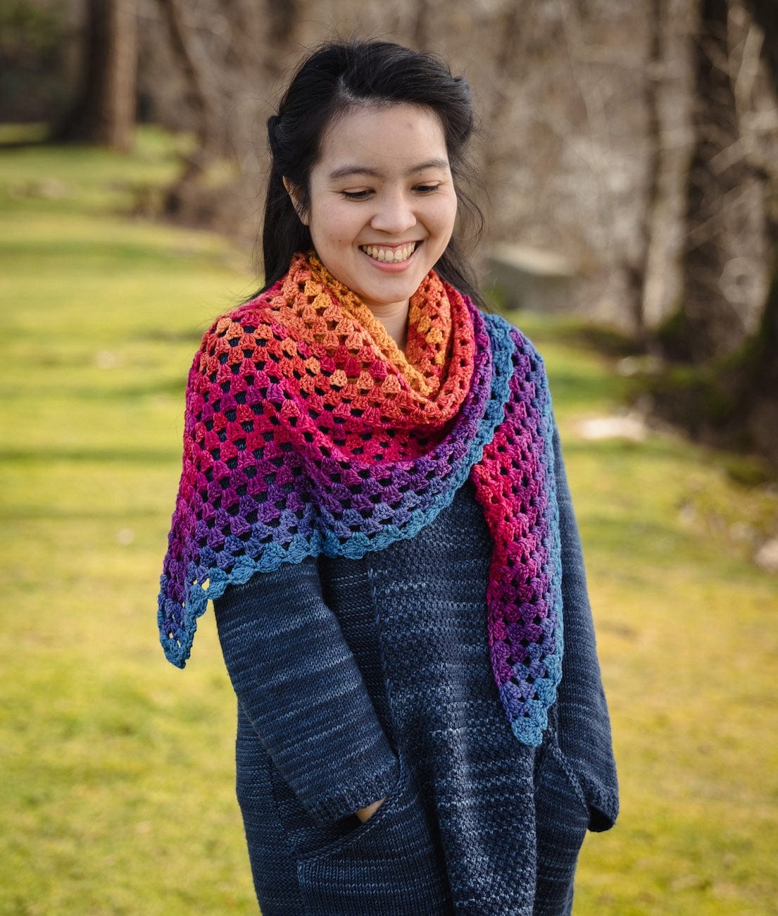 SweetGeorgia Yarns Crochet Patterns Coast to Colour Shawl