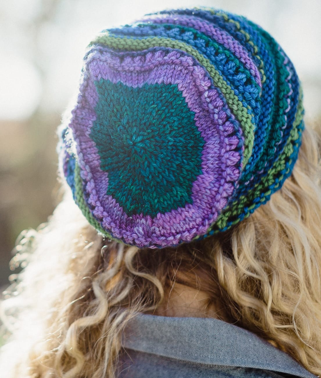 SweetGeorgia Yarns Knitting Patterns Candystripe Slouch Hat