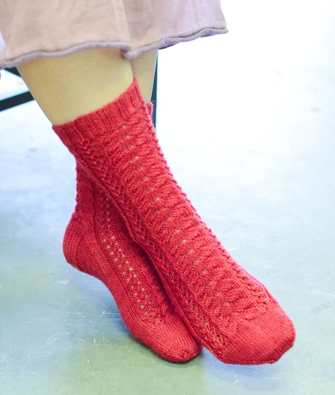 SweetGeorgia Yarns Knitting Patterns Cherry Lane Socks