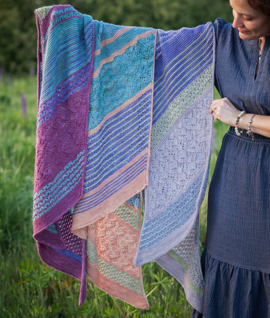 SweetGeorgia Yarns Knitting Patterns Hebe Sunset Scarf