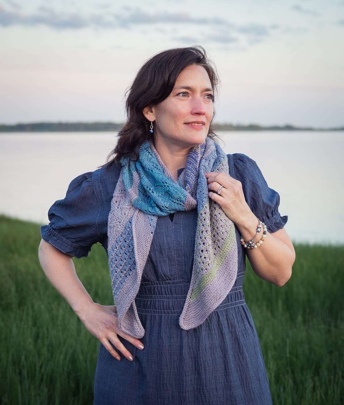 SweetGeorgia Yarns Knitting Patterns Hebe Sunset Scarf