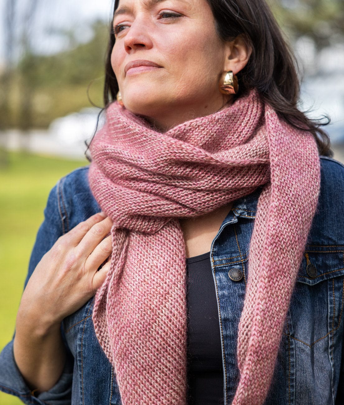 SweetGeorgia Yarns Machine Knitting Patterns Waterfalls Bias Shawl