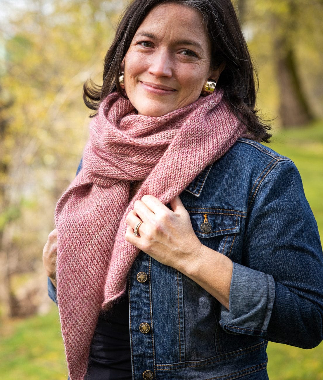 SweetGeorgia Yarns Machine Knitting Patterns Waterfalls Bias Shawl