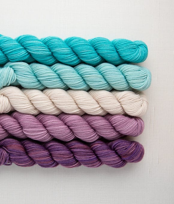 Mysteries Of The Sea Mini Skein Set-- Fingering Weight Yarn - Knit Style  Yarns