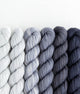 SweetGeorgia Yarns Mini-Skein Yarn Sets Graphite Fade Mini Colour Fade / Tough Love Sock