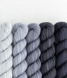 SweetGeorgia Yarns Mini-Skein Yarn Sets Graphite Party of Five / Tough Love / Mini-Skein Set