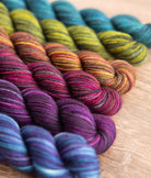 SweetGeorgia Yarns Mini-Skein Yarn Sets Hexa Hue / Tough Love Sock / Eclipse