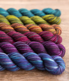 SweetGeorgia Yarns Mini-Skein Yarn Sets Hexa Hue / Tough Love Sock / Eclipse