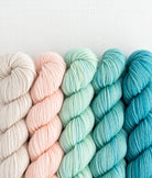 SweetGeorgia Yarns Mini-Skein Yarn Sets Seashore Party of Five / Tough Love / Mini-Skein Set