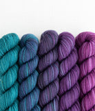 SweetGeorgia Yarns Mini-Skein Yarn Sets Tanzanite Party of Five / Tough Love / Mini-Skein Set