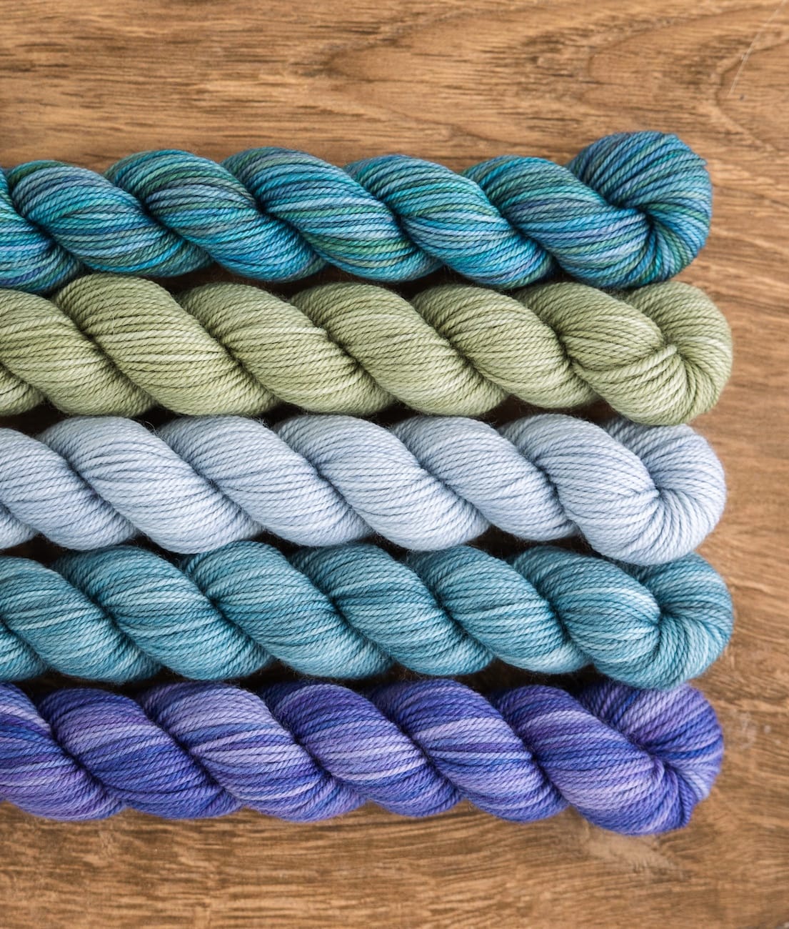 SweetGeorgia Yarns Mini-Skein Yarn Sets Wild Thistle Party of Five / Tough Love / Mini-Skein Set