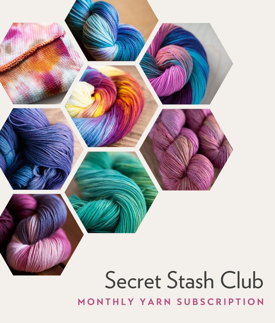 Secret Stash Club Yarn Subscription Box Yarns