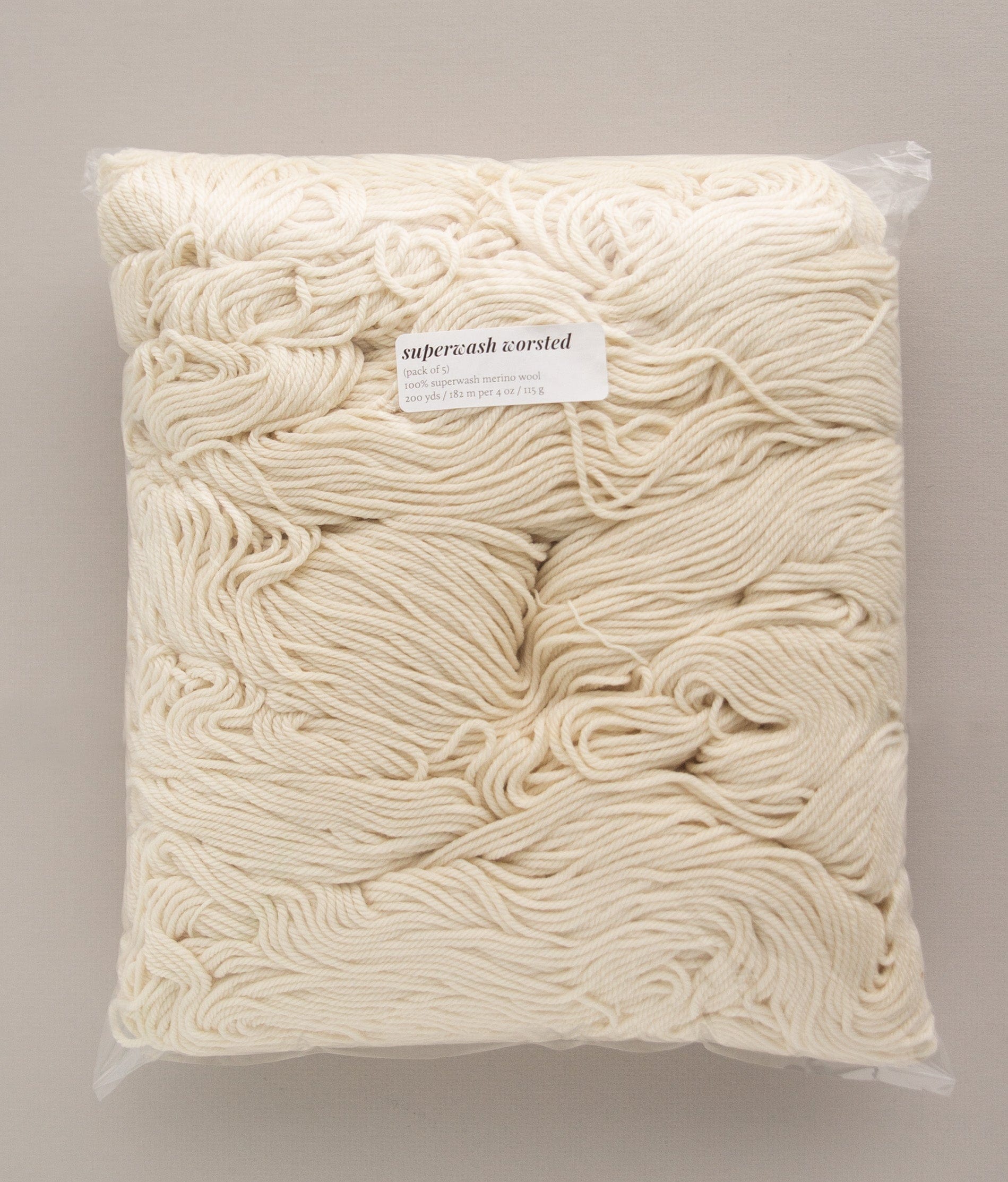 SweetGeorgia Yarns Undyed Yarns Undyed Superwash Worsted (pack of 5)