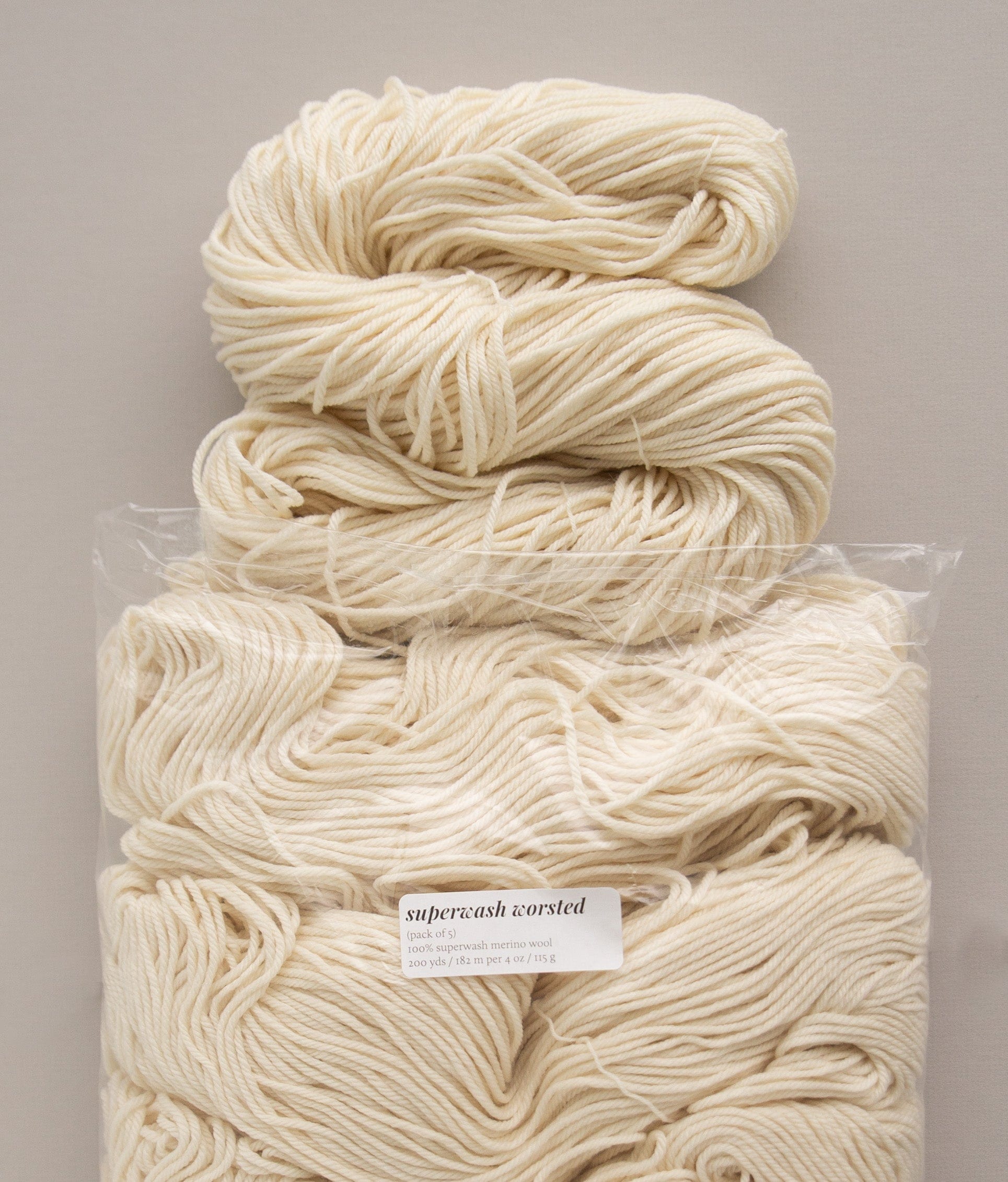 SweetGeorgia Yarns Undyed Yarns Undyed Superwash Worsted (pack of 5)