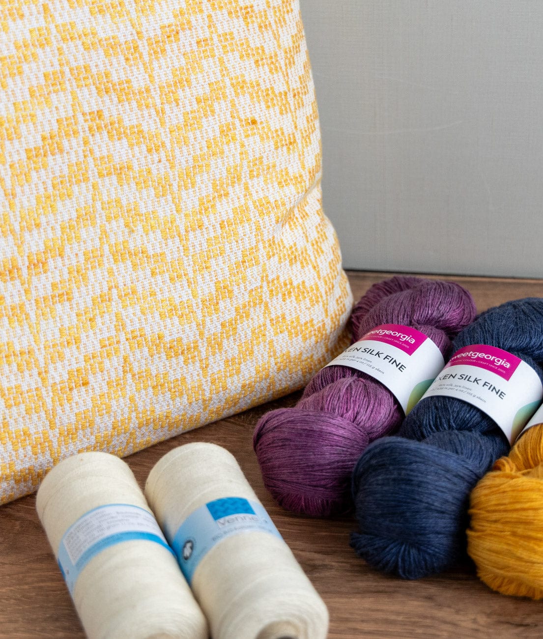 SweetGeorgia Yarns Weaving Patterns Hello Sunshine Pillow