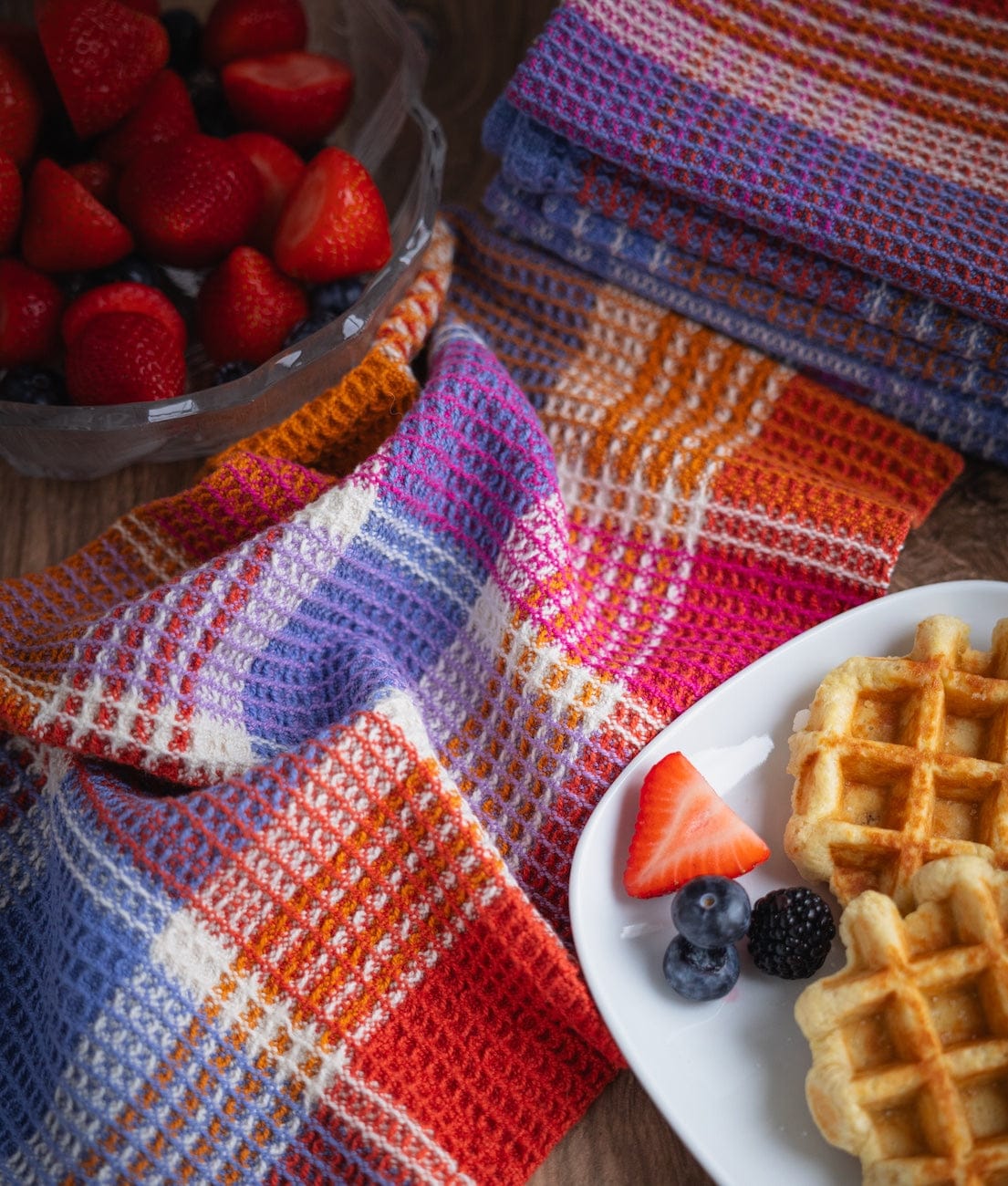 SweetGeorgia Yarns Weaving Patterns Sunday Morning Waffle Towels