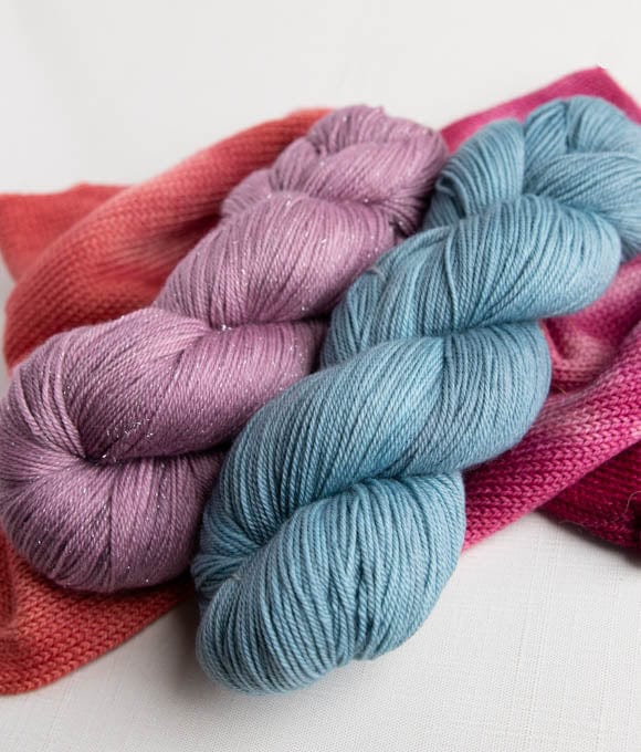 SweetGeorgia Yarns Yarn Sets Autumn Dahlias Mystery Knit-Along: Antique Blush